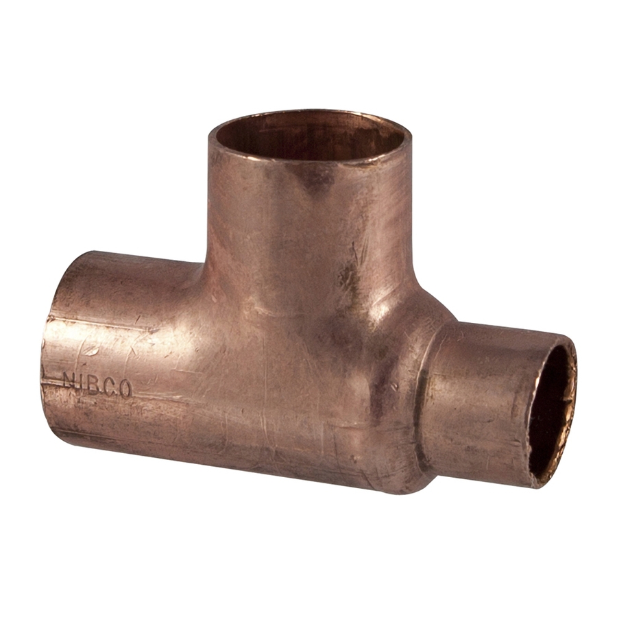 3/4 in x 1/2 in x 3/4 in Copper Slip Tee Fitting