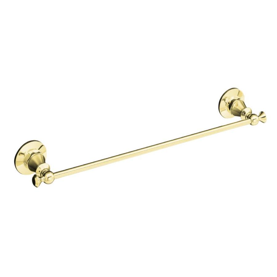 KOHLER 18 Antique Vibrant Polished Brass Towel Bar