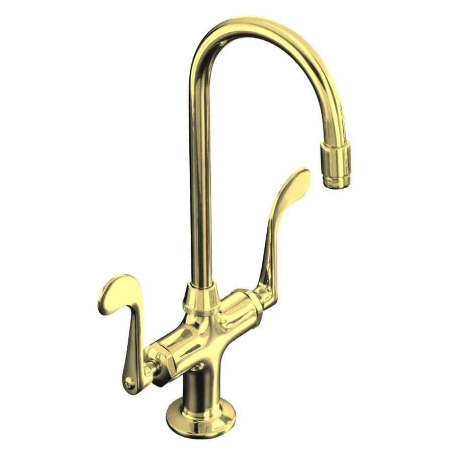 KOHLER Essex Vibrant Polished Brass High Arc Kitchen Faucet