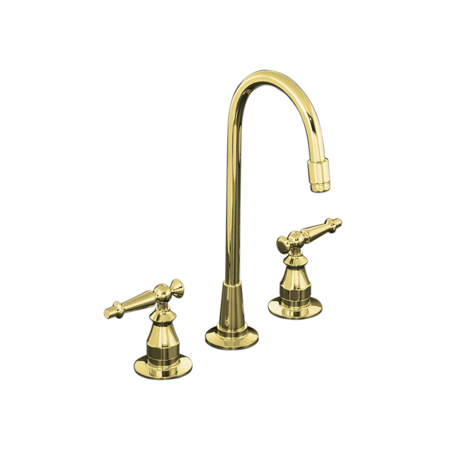 KOHLER Antique Vibrant Polished Brass High Arc Kitchen Faucet