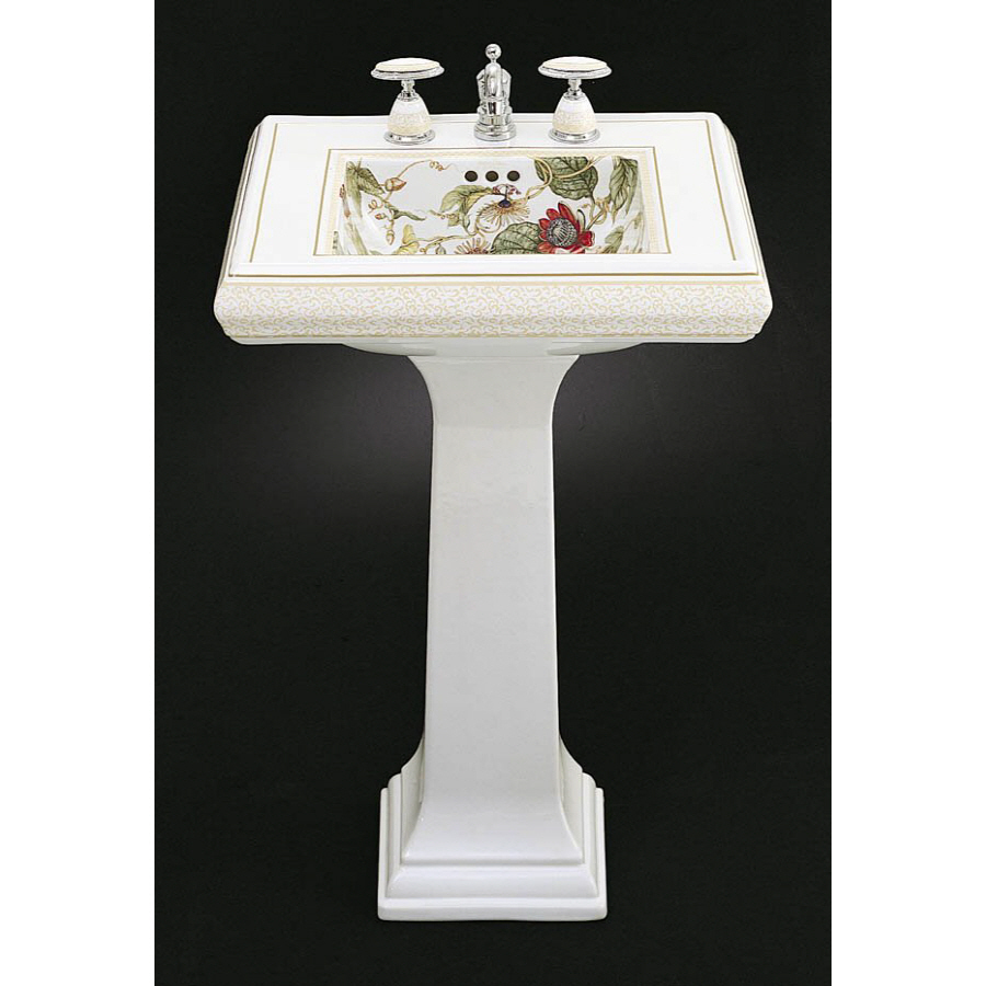 KOHLER Memoirs 34.38 in H White Fire Clay Complete Pedestal Sink