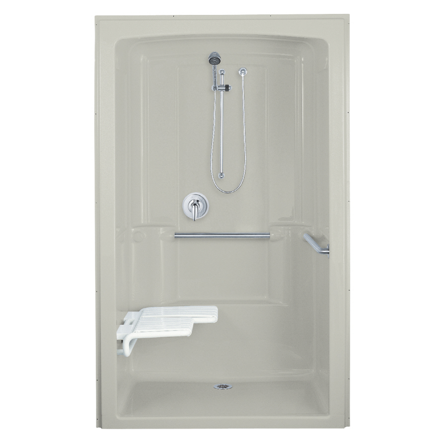 KOHLER 84 in H x 52 in W x 37.5 in L Ice Grey Acrylic 1 Piece Shower