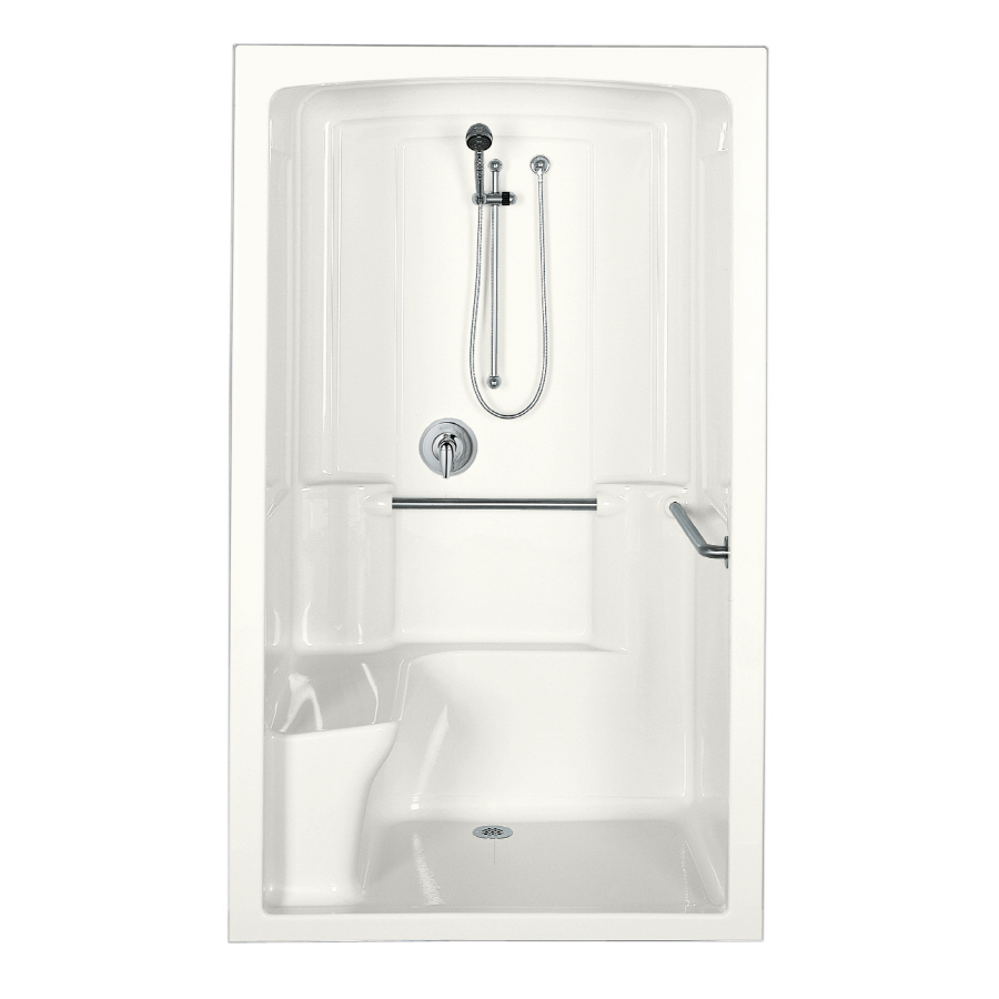 KOHLER Freewill 84 in H x 37.5 in W x 52 in L White Acrylic 1 Piece Shower with Integrated Seat