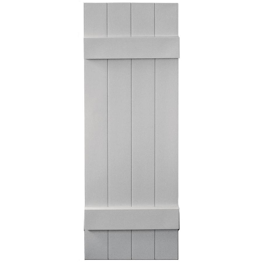 Vantage 2 Pack Paintable Board and Batten Vinyl Exterior Shutters (Common 43 in x 14 in; Actual 42.875 in x 14.03 in)