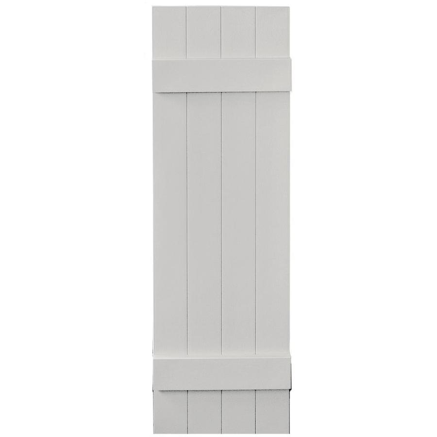 Vantage 2 Pack Paintable Board and Batten Vinyl Exterior Shutters (Common 47 in x 14 in; Actual 46.875 in x 14.03 in)