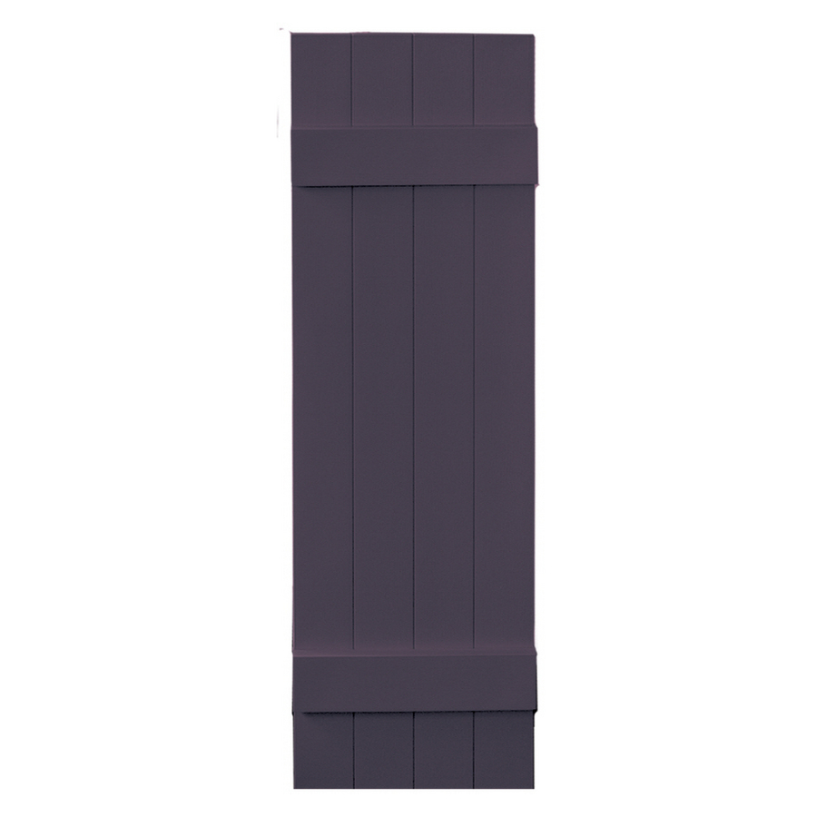 Vantage 2 Pack Plum Board and Batten Vinyl Exterior Shutters (Common 47 in x 14 in; Actual 46.875 in x 13.875 in)