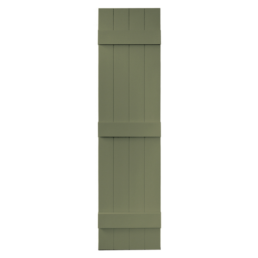 Vantage 2 Pack Colonial Green Board and Batten Vinyl Exterior Shutters (Common 59 in x 14 in; Actual 58.5 in x 13.875 in)