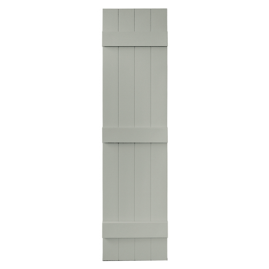 Vantage 2 Pack Sage Board and Batten Vinyl Exterior Shutters (Common 59 in x 14 in; Actual 58.5 in x 13.875 in)