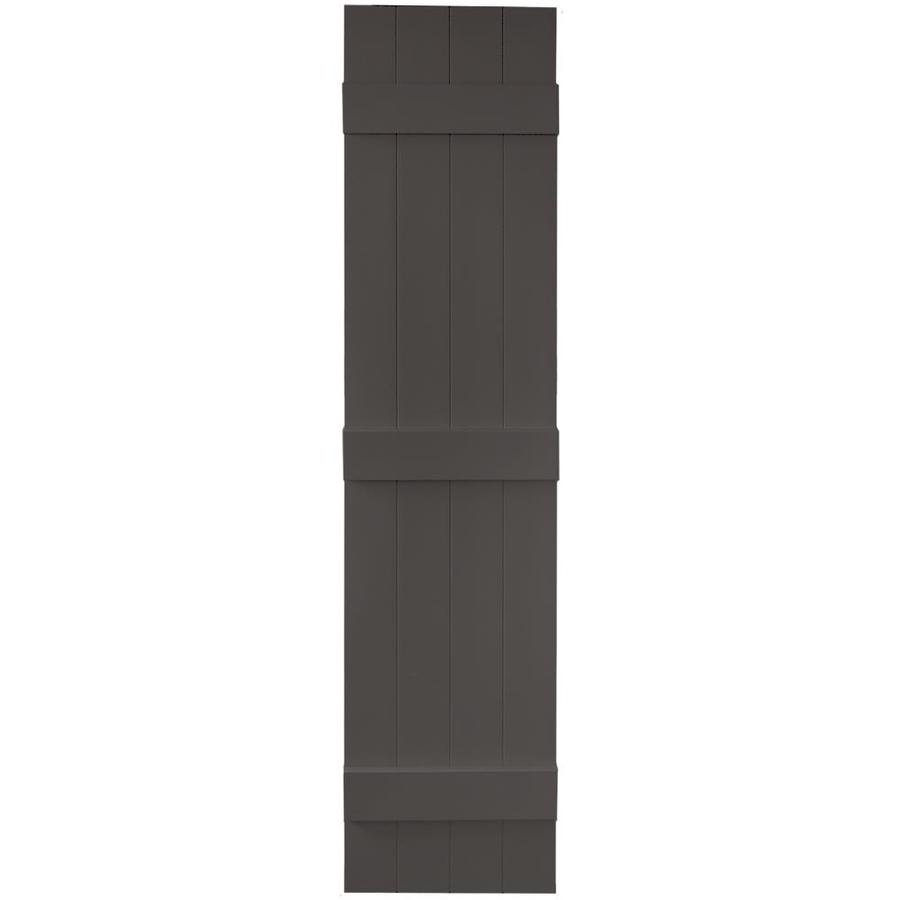 Vantage 2 Pack Charcoal Gray Board and Batten Vinyl Exterior Shutters (Common 63 in x 14 in; Actual 62.5 in x 13.875 in)