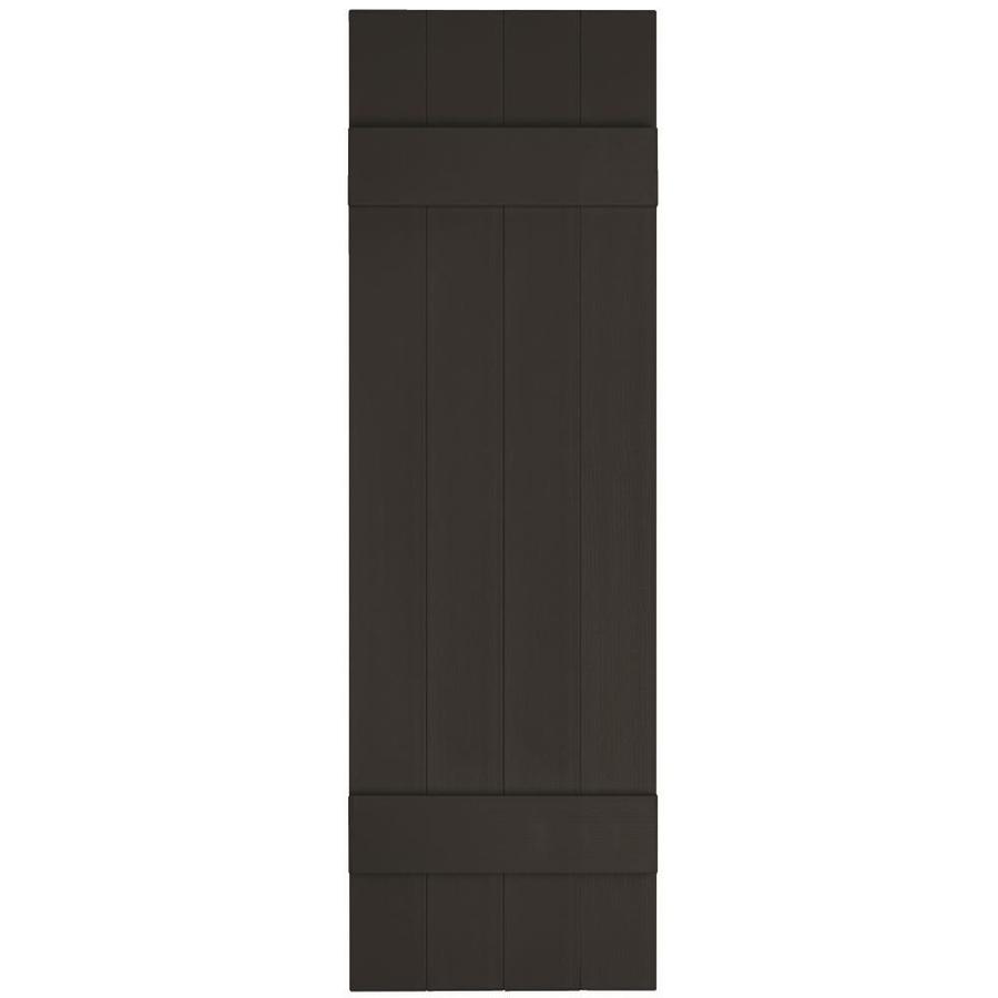 Vantage 2 Pack Black Board and Batten Vinyl Exterior Shutters (Common 74.875 in x 13.875 in; Actual 74.875 in x 13.875 in)