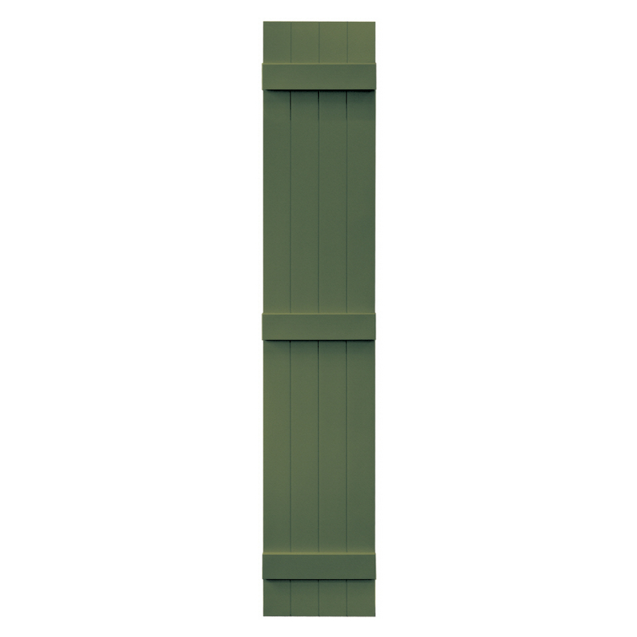 Vantage 2 Pack Moss Board and Batten Vinyl Exterior Shutters (Common 80 in x 14 in; Actual 79.875 in x 13.875 in)