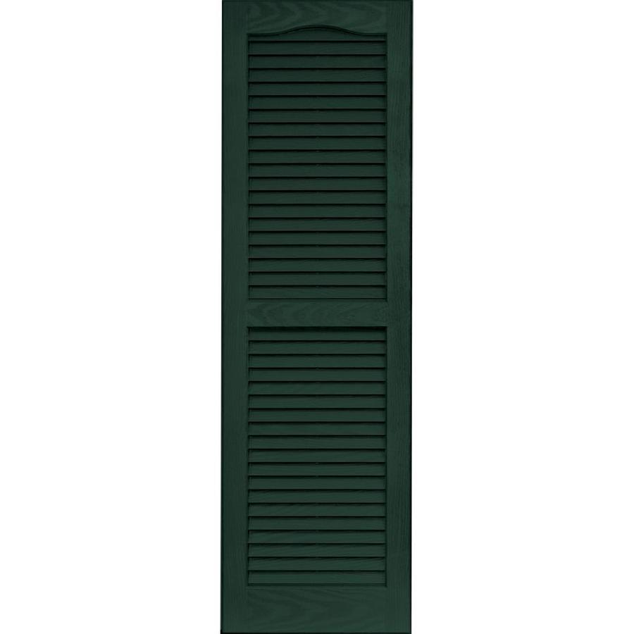 Vantage 2 Pack Midnight Green Louvered Vinyl Exterior Shutters (Common 14 in x 47 in; Actual 13.875 in x 46.6875 in)