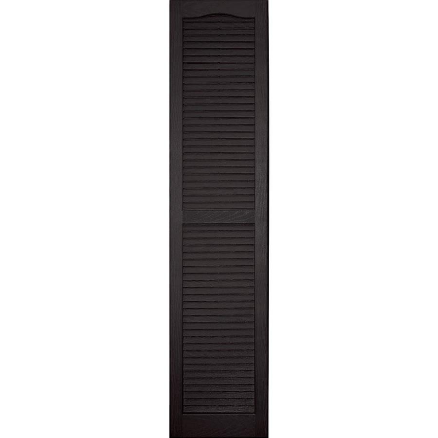 Vantage Black Louvered Vinyl Exterior Shutter (Common 62.5 in x 13.875 in; Actual 62.5 in x 13.875 in)