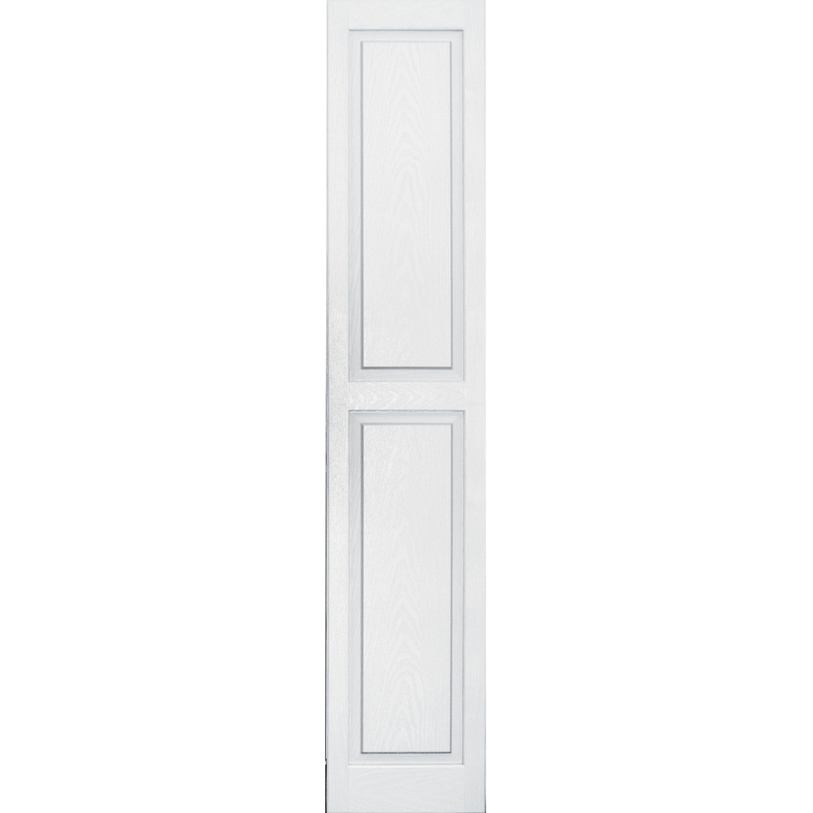 Vantage White Raised Panel Vinyl Exterior Shutter (Common 71 in x 14 in; Actual 70.5 in x 13.875 in)