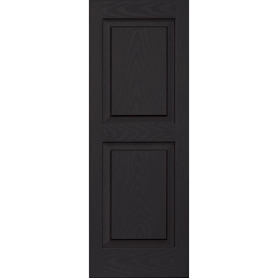 Vantage 2 Pack Black Raised Panel Vinyl Exterior Shutters (Common 38.625 in x 13.875 in; Actual 38.625 in x 13.875 in)