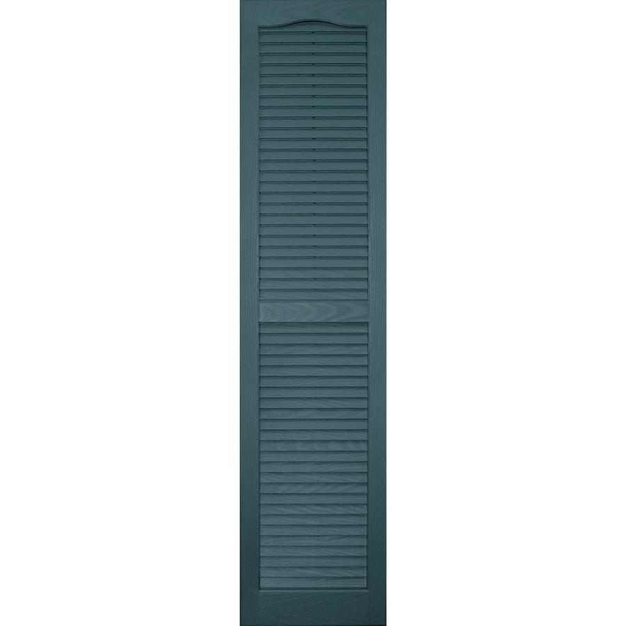 Vantage 2 Pack Wedgewood Blue Louvered Vinyl Exterior Shutters (Common 59 in x 14 in; Actual 58.56 in x 13.875 in)