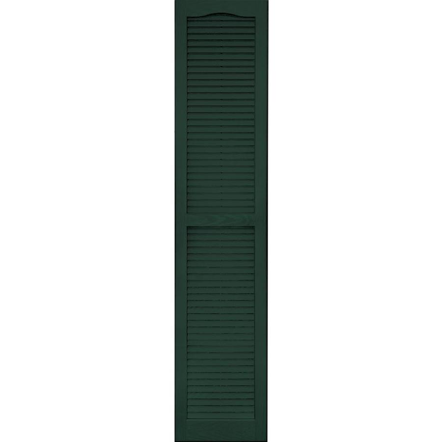 Vantage 2 Pack Midnight Green Louvered Vinyl Exterior Shutters (Common 67 in x 14 in; Actual 66.625 in x 13.875 in)