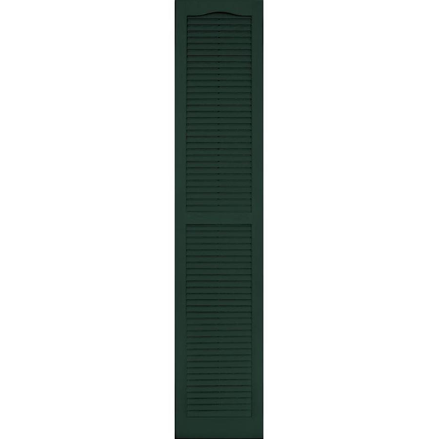 Vantage 2 Pack Midnight Green Louvered Vinyl Exterior Shutters (Common 71 in x 14 in; Actual 70.625 in x 13.875 in)