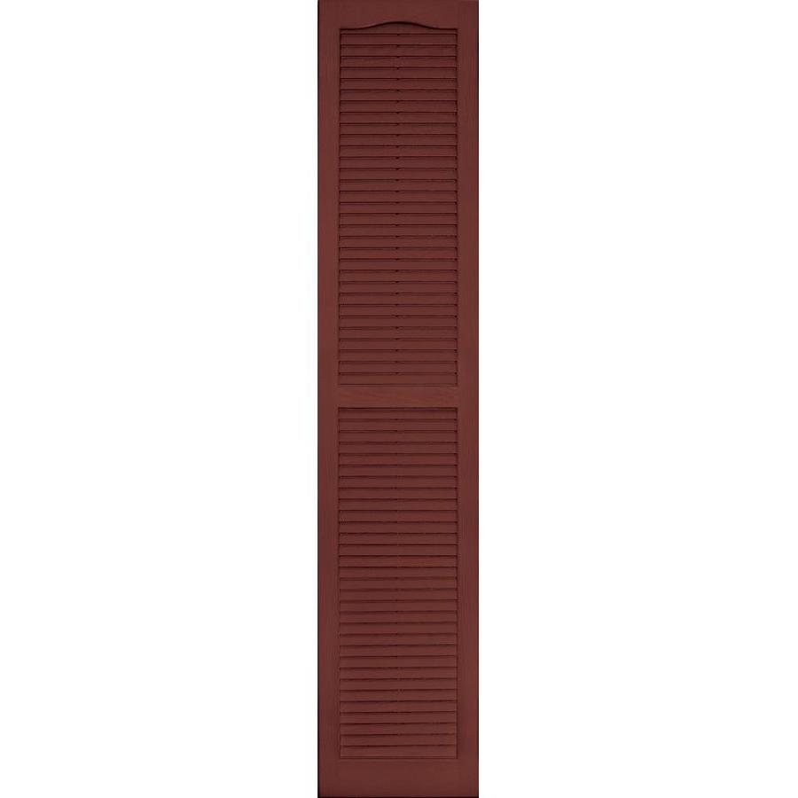 Vantage 2 Pack Cambridge Red Louvered Vinyl Exterior Shutters (Common 71 in x 14 in; Actual 70.625 in x 13.875 in)