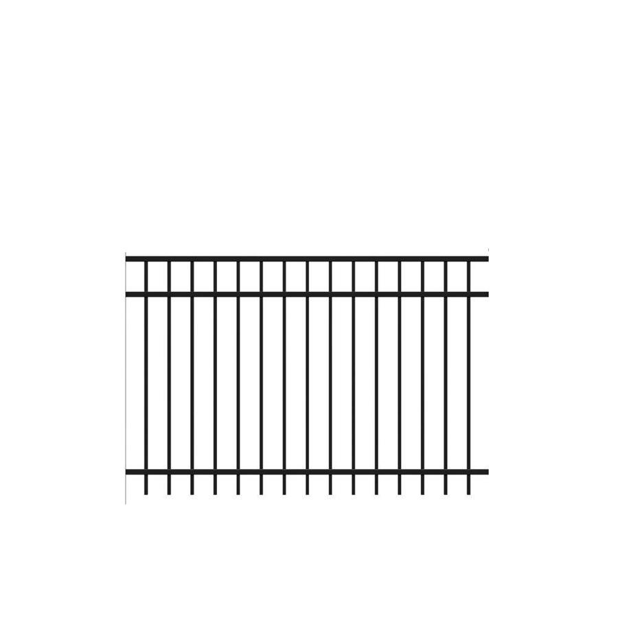 FREEDOM Black Aluminum Fence Panel (Common 48 in x 72 in; Actual 47.25 in x 72.37 in)