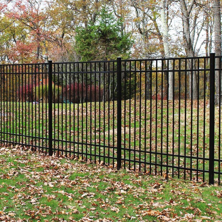 FREEDOM Black Aluminum Fence Panel (Common 72 in x 72 in; Actual 71.25 in x 72.37 in)