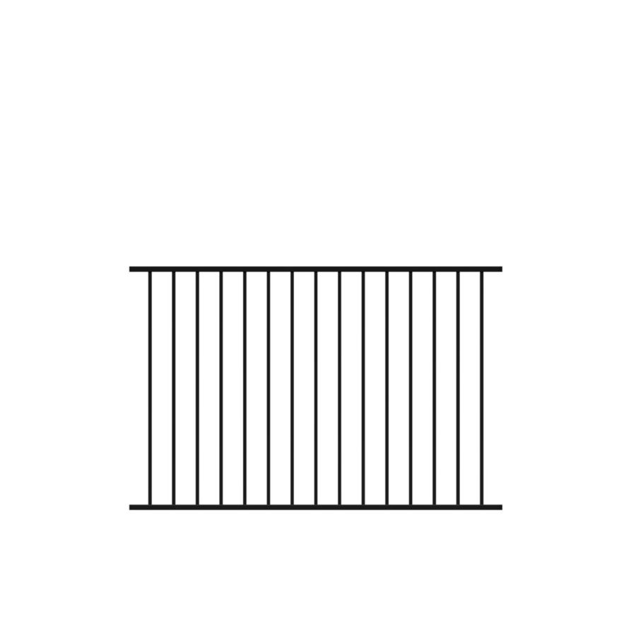 FREEDOM Black Aluminum Fence Panel (Common 48 in x 72 in; Actual 48 in x 72.37 in)