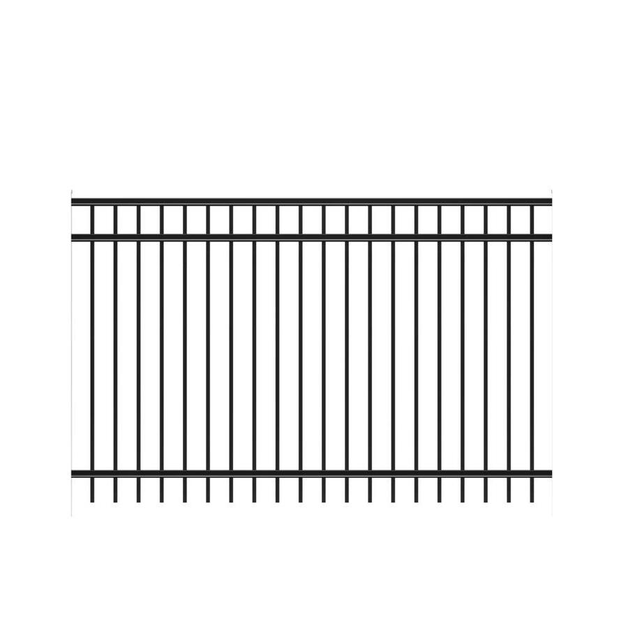 Barrette Black Aluminum Fence Panel (Common 60 in x 96 in; Actual 59 in x 94 in)