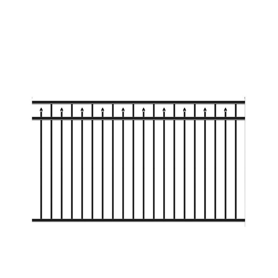FREEDOM Black Aluminum Fence Panel (Common 54 in x 96 in; Actual 54 in x 94 in)