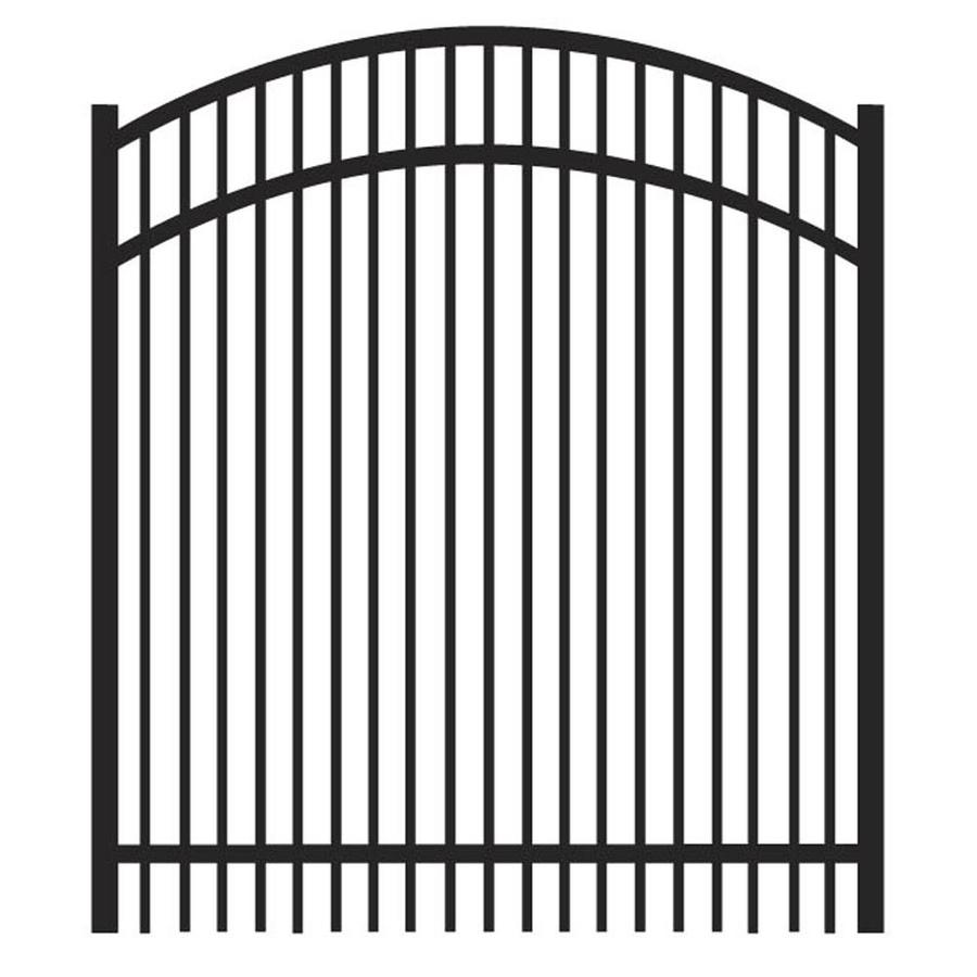 FREEDOM Black Aluminum Fence Gate (Common 48 in x 48 in; Actual 53 in x 48.50 in)