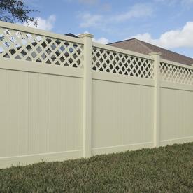 Shop Freedom Ready-To-Assemble Freeport White Vinyl Semi-Privacy Fence ...