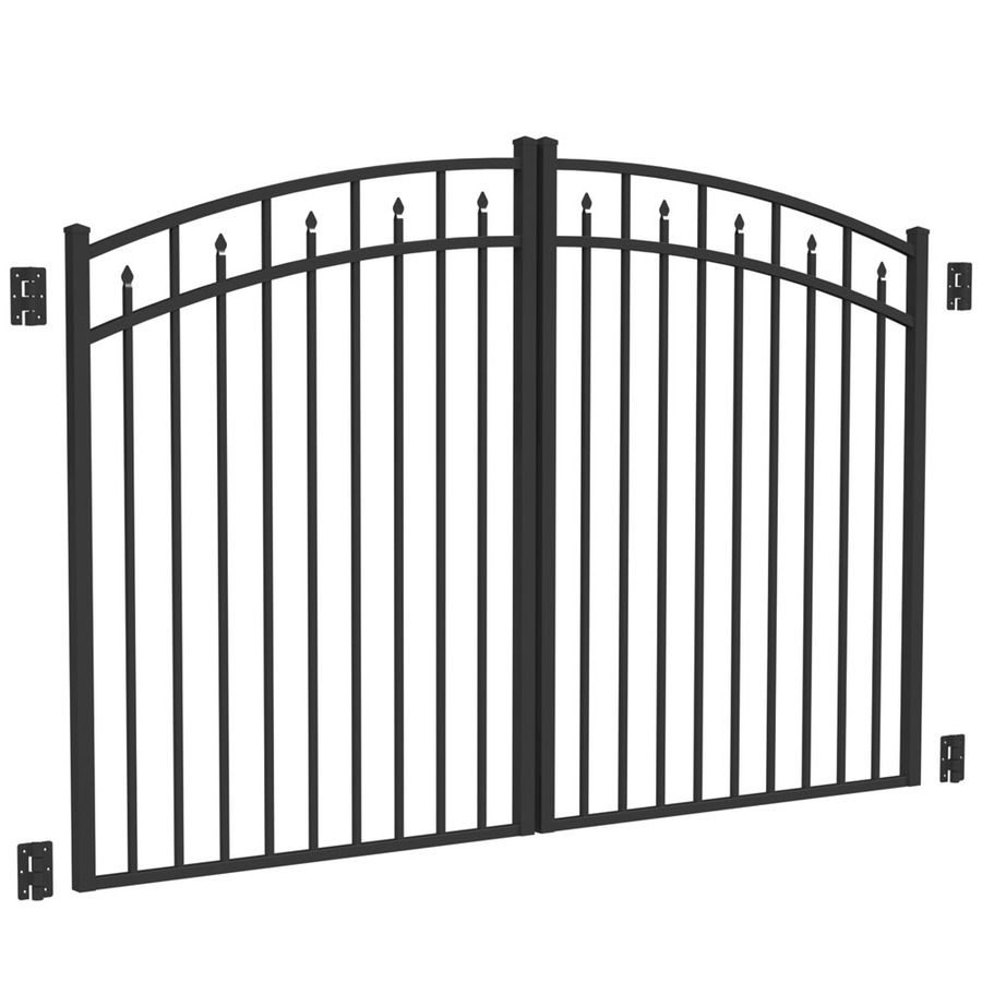 Freedom Black Aluminum Driveway Gate (Common 96 in; Actual 93 in)