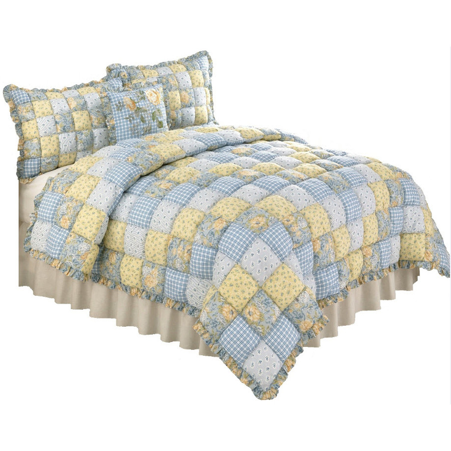 Modern Heirloom Joan Puff 3 Piece Multi Full/Queen Quilt Set