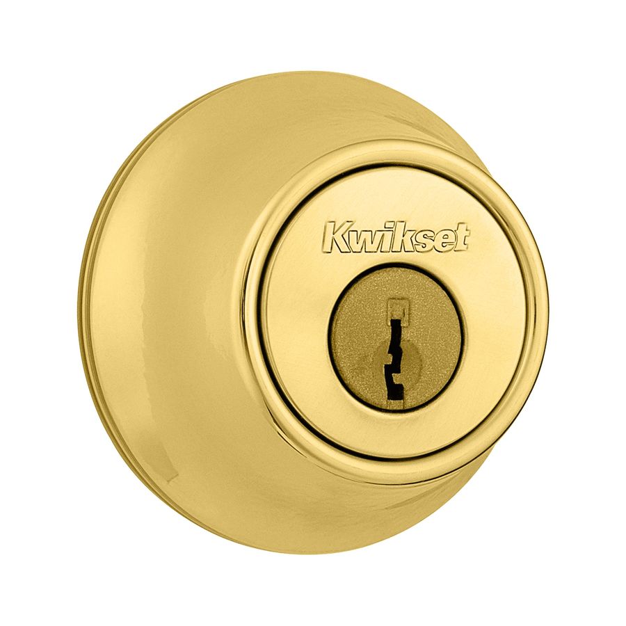 Kwikset 660 Series Polished Brass Commercial/Residential Single Cylinder Deadbolt