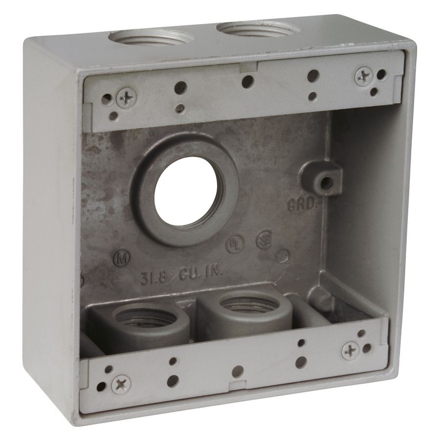 REDDOT 31 3/8 cu in 2 Gang Old Work Metal Electrical Box