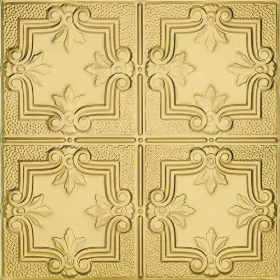 Armstrong Metallaire Hammered Trefoil Lay In Ceiling Tile (Common 24 in x 24 in; Actual 23.75 in x 23.75 in)