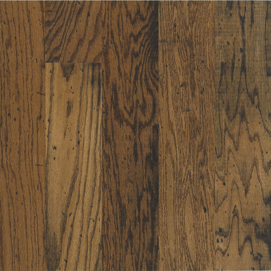 Bruce Locking Distressed 5 in W Prefinished Oak Locking Hardwood Flooring (Durango)