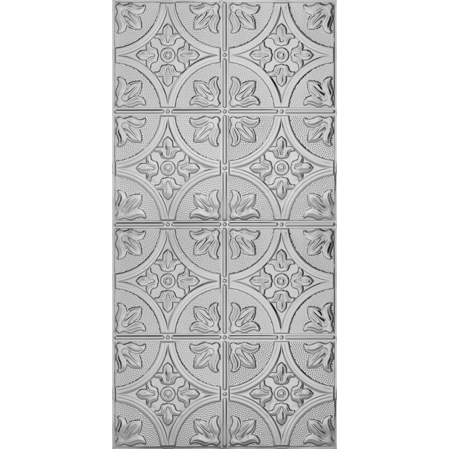 Armstrong Metallaire Large Floral Circle Nail Up Ceiling Tile (Common 24 in x 48 in; Actual 24.5 in x 48.5 in)