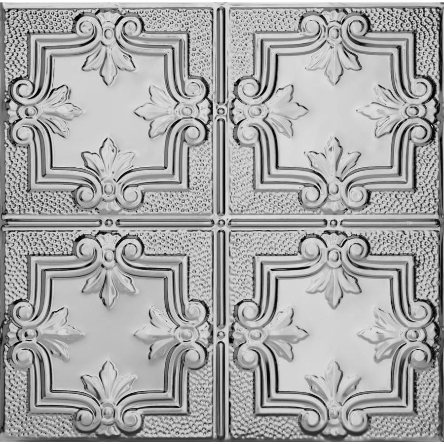 Armstrong Ceilings 24-in x 24-in Metallaire Hammered Trefoil Lacquered Steel Metal/Tin 15/16-in Drop Panel Ceiling Tiles | 5422321LLS