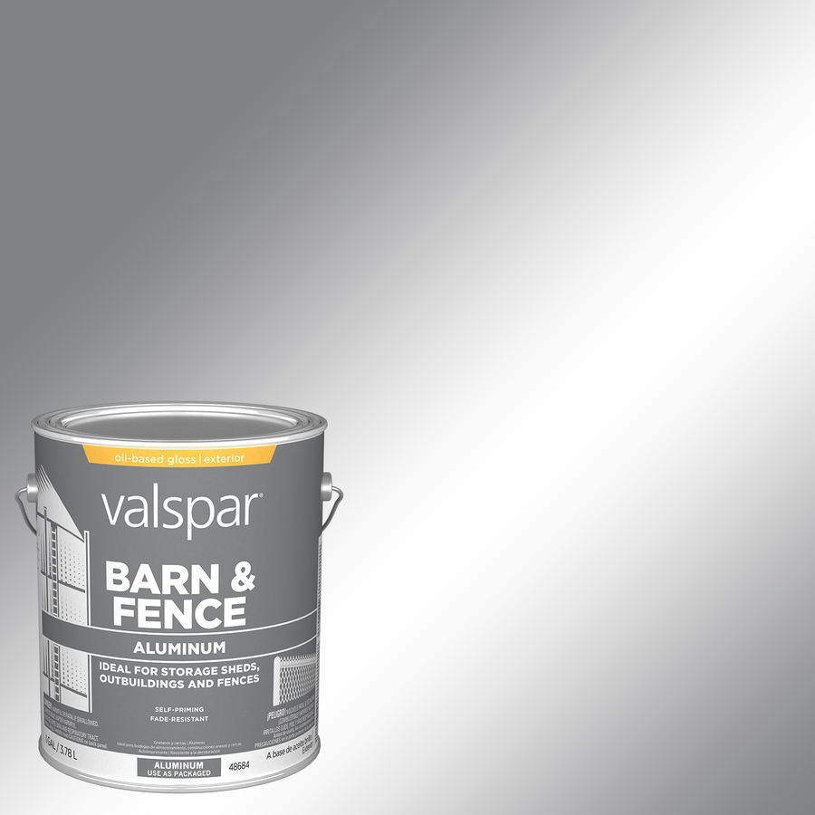 Shop Valspar Gallon Size Container Exterior Satin Aluminum OilBase Paint and Primer in One
