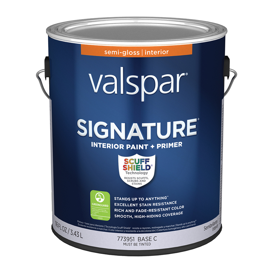 Valspar Signature Base C Semi Gloss Latex Interior Paint and Primer in One (Actual Net Contents 116 fl oz)