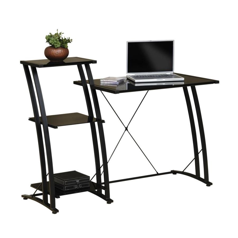 Sauder Deco Black Glass Laptop Desk