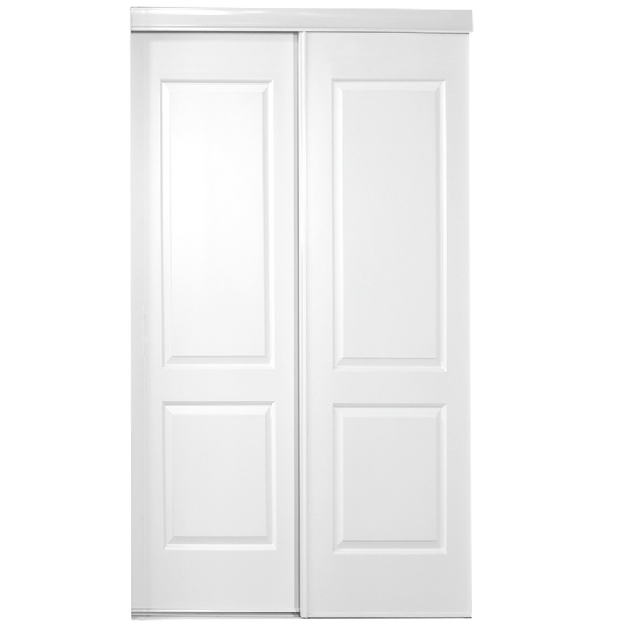 ReliaBilt White 2 Panel Sliding Door (Common 80.5 in x 48 in; Actual 80 in x 48 in)