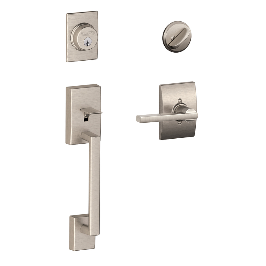 Schlage Century Satin Nickel Residential Single Lock Door Handleset