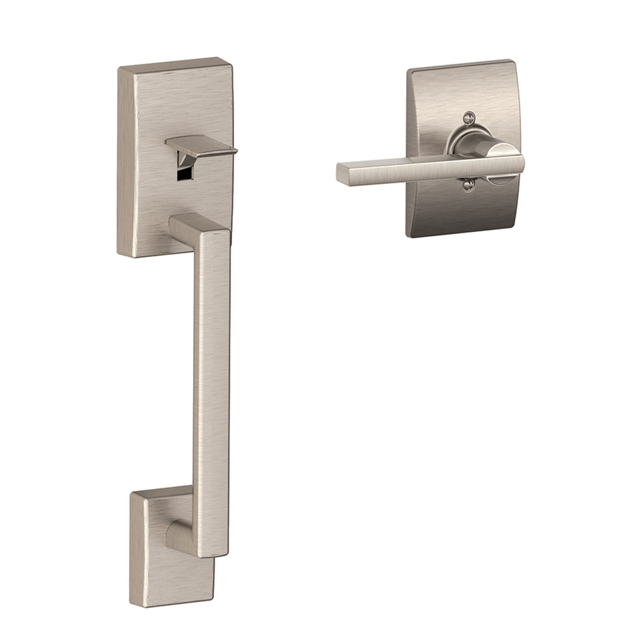 Schlage Century Adjustable Satin Nickel Entry Door Exterior Handle