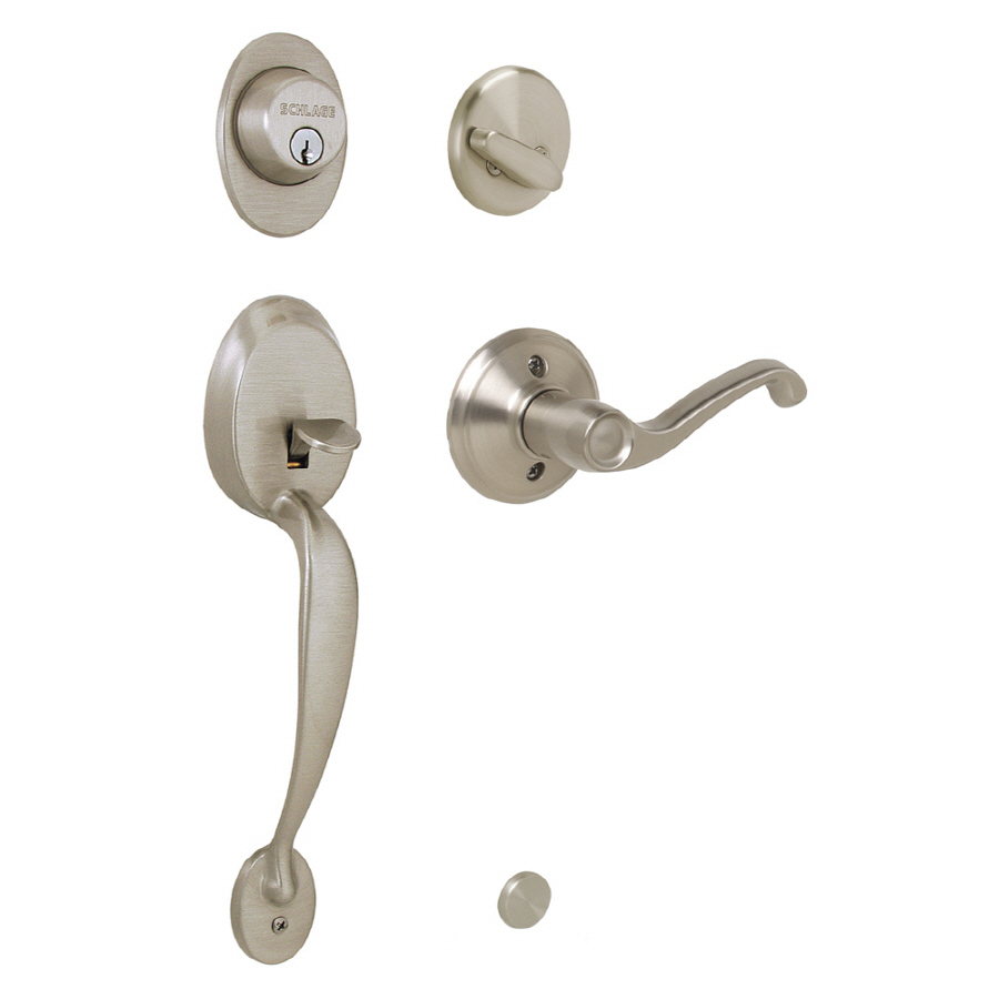 Schlage Plymouth Satin Nickel Residential Single Lock Door Handleset
