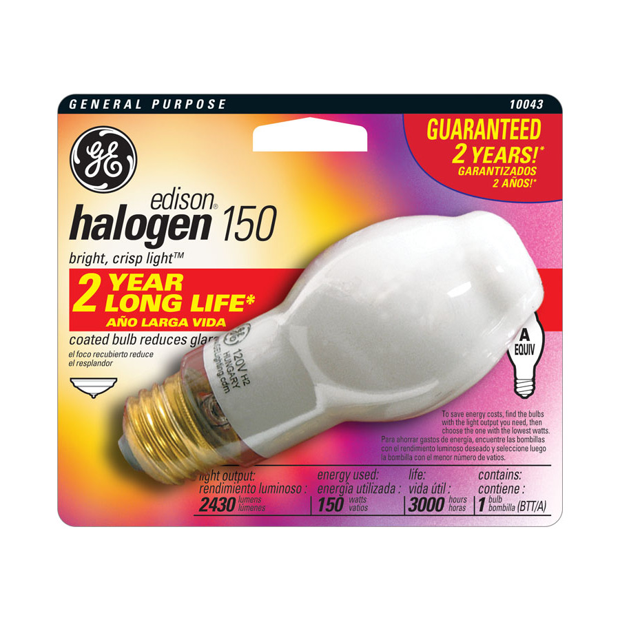 GE 150 Watt Bright White Halogen Light Bulb