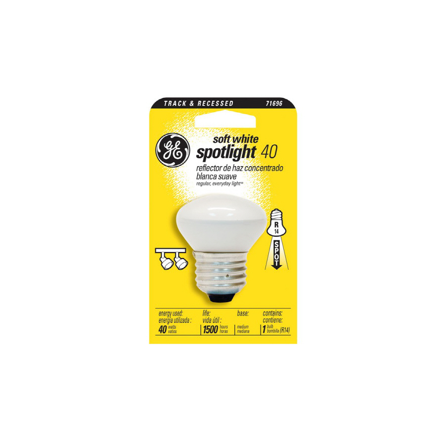 GE 40 Watt R14 Intermediate Base Soft White Dimmable Incandescent Spotlight Bulb