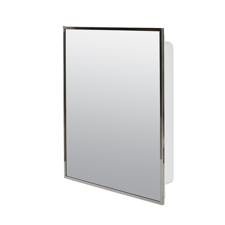 Project Source 16.13 in x 20.13 in Stainless Steel Plastic Surface Mount and Recessed Medicine Cabinet