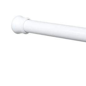 Shower Curtains Rods At Lowes Display Product Reviews For 40 0 White Adjule Shower Curtain Rod