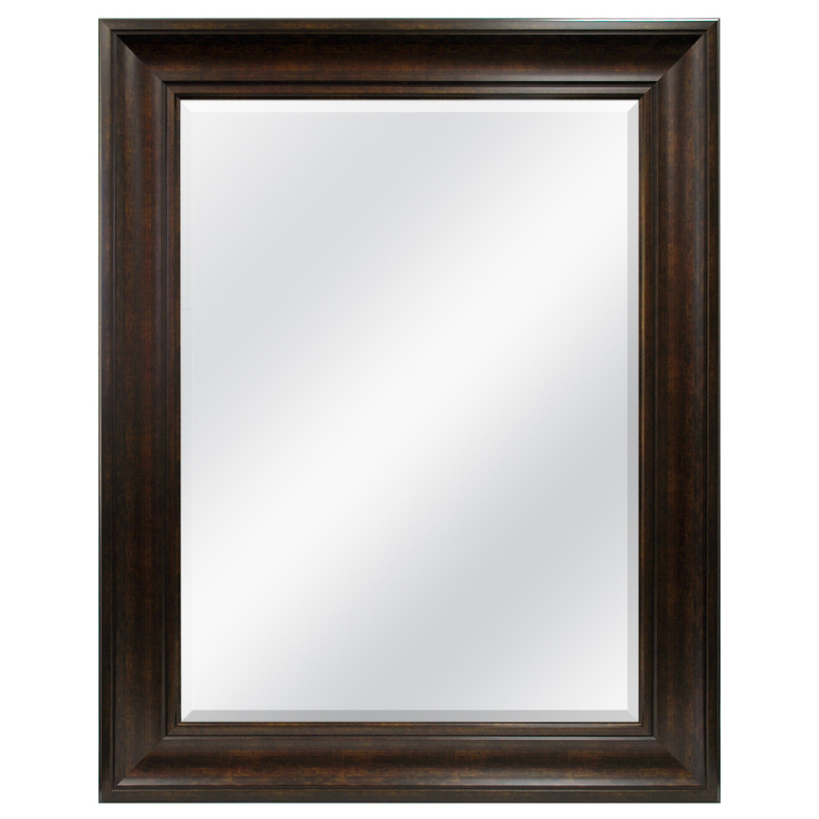 Style Selections 38 in x 48 in Bronze Taryn Rectangle Framed Wall Mirror